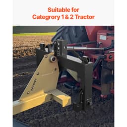 SucceBuy 3-Point Quick Hitch w/ Receiver 3000/4000Lbs Lift Capacity w/5 Level Adjustable Bolt Adaptation to Category 1&2 Tractor