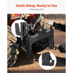 SucceBuy 3-Point Quick Hitch w/ Receiver 3000/4000Lbs Lift Capacity w/5 Level Adjustable Bolt Adaptation to Category 1&2 Tractor