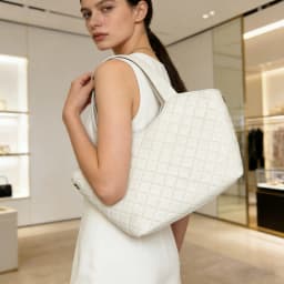 Women's loose quilted leather handbag, simple design soft leather shoulder bag, shopping bag, large-capacity handbag