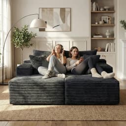 Space Saving Vacuum Sofa, Modern Modular Sectional Couch, Thick Foam Soft Cushion, No Tools Easy Assembly Living Room Furniture