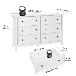 SucceBuy 6/9 Drawer Dresser Wooden Chest of Drawers with Sliding and Anti-tip Device for Living Room Hallway Bedroom Entryway