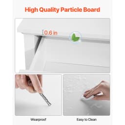 SucceBuy 6/9 Drawer Dresser Wooden Chest of Drawers with Sliding and Anti-tip Device for Living Room Hallway Bedroom Entryway