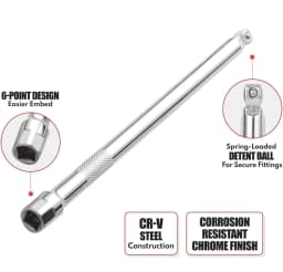 Wobble Extension Set, 9 PCS 1/4 3/8 1/2, Ratchet Extension Set, Socket Adapter