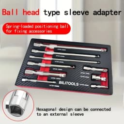Wobble Extension Set, 9 PCS 1/4 3/8 1/2, Ratchet Extension Set, Socket Adapter