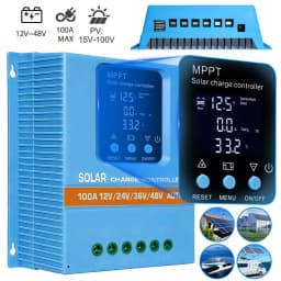 60A 80A 100A MPPT Solar Charge Controller 12V-48V Battery Intelligent Regulator