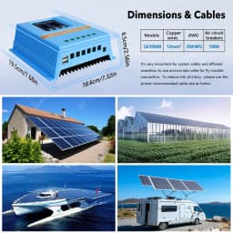 60A 80A 100A MPPT Solar Charge Controller 12V-48V Battery Intelligent Regulator