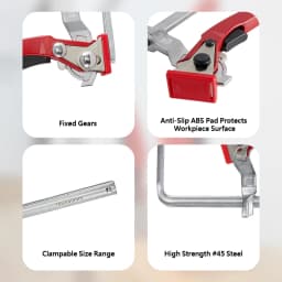Allsome 2pcs Ratcheting Quick Release Clamp , For MFT and Guide Rail System, Bar Clamp