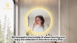 32'' Round Dimmable Led Bathroom Mirror Backlit Vanity Mirror with Bluetooth Speaker, 3 Colors Temperature, Defogging Functions