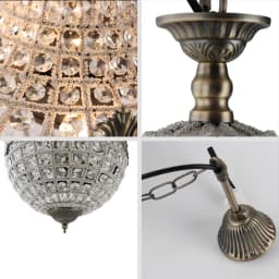 Retro Royal Empire Glass Crystal Chandelier Lights Decor Pendant Ceiling Lamp