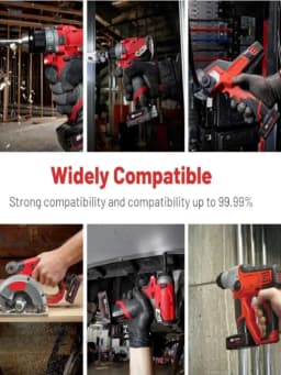 VANON 1/2/4Pack 8.0AH Replace for Milwaukee M18 18V Rechargeable tools 48-11-1815 2604-20 48-11-1850 battery pin