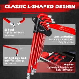 SEDY 30-Piece Long Arm Hex & Torx Key Set Ball End Allen Key with Grip Handle Ultimate Hex Key Wrench Set with T-Handle an Exd