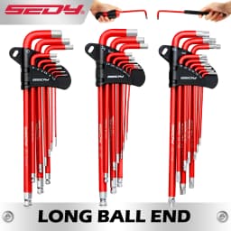 SEDY 30-Piece Long Arm Hex & Torx Key Set Ball End Allen Key with Grip Handle Ultimate Hex Key Wrench Set with T-Handle an Exd