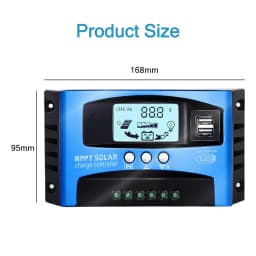 Solar Panel Regulator Charge Controller 12V/24V Auto Focus Tracking MPPT USB