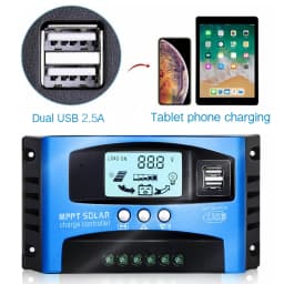 Solar Panel Regulator Charge Controller 12V/24V Auto Focus Tracking MPPT USB