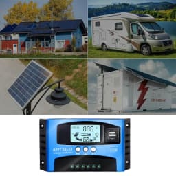 Solar Panel Regulator Charge Controller 12V/24V Auto Focus Tracking MPPT USB