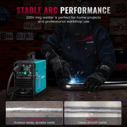 Bestarc MIG145 MIG Welder 220V 145Amp 4-in-1 Welding Machine, Gas & Gasless MIG / Lift TIG / Stick, Digital LED Display