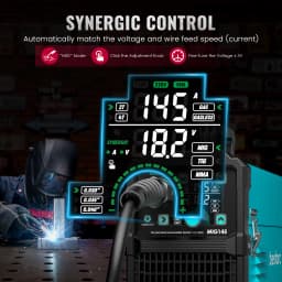 Bestarc MIG145 MIG Welder 220V 145Amp 4-in-1 Welding Machine, Gas & Gasless MIG / Lift TIG / Stick, Digital LED Display