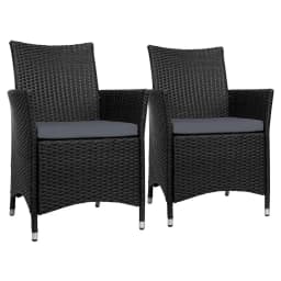 Outdoor Dining Chairs Patio Wicker Garden Cushion 2 Piece Idris Set