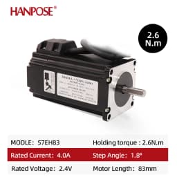 57CME26 Servo motor Stepper Motor 57EH83-56/100MM Hybrid Step-servo motor Nema23 Closed Loop 4A 2.6N.M +CL57 for CNC Router