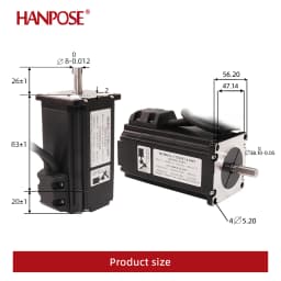 57CME26 Servo motor Stepper Motor 57EH83-56/100MM Hybrid Step-servo motor Nema23 Closed Loop 4A 2.6N.M +CL57 for CNC Router