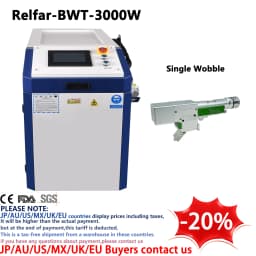 3000W Relfar Laser Cleaning Machine Rust Removal Cleaning Width 300MM Rust Removing for Oil Paint Metal Cleaning