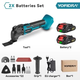 YOFIDRA 6 Gears Oscillating Multi-tool With 20,000 OPM Electric woodworking Renovator Trimmer Saw Tool For Makita 21V Battery