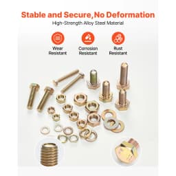 SucceBuy 906 Pcs Bolts and Nuts Assortment Kit Metric Machine Screws and Flat Washers Alloy Steel M4 / M5 / M6/ M8 Multiple Size