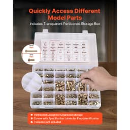 SucceBuy 906 Pcs Bolts and Nuts Assortment Kit Metric Machine Screws and Flat Washers Alloy Steel M4 / M5 / M6/ M8 Multiple Size
