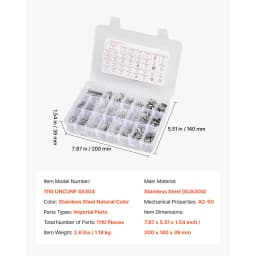 SucceBuy 906 Pcs Bolts and Nuts Assortment Kit Metric Machine Screws and Flat Washers Alloy Steel M4 / M5 / M6/ M8 Multiple Size