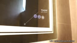 LUVODI Wall Mounted LED Bathroom Mirror Smart Touch Vanity Makeup Mirror with 3 Color Dimmable Feature And Defog Function