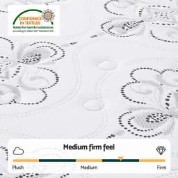King Single Mattress 30cm Pocket Spring Euro Top Medium Firm Foam Comfort Support Bed Mattress