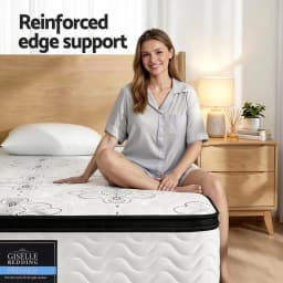 King Single Mattress 30cm Pocket Spring Euro Top Medium Firm Foam Comfort Support Bed Mattress