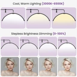 Eyelash LED Floor Light Half Moon Lamp for Lash Extension Beauty SPA Lighting