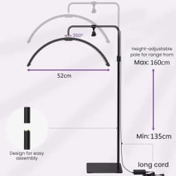 Eyelash LED Floor Light Half Moon Lamp for Lash Extension Beauty SPA Lighting