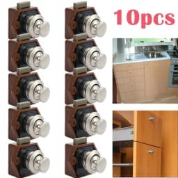 10 Pack Push Button Catch Lock Latch Knob for Caravan Motorhome Cabinet Cupboard