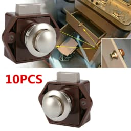 10 Pack Push Button Catch Lock Latch Knob for Caravan Motorhome Cabinet Cupboard