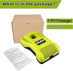 VANON P117B 12V-18V MAX Battery Charger Replace for Ryobi P102 P105 P106 P108 P189 P190 P191 P197 PBP002 PBP005 Tool Battery pin