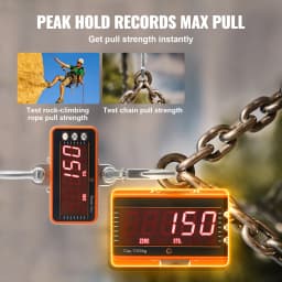 SucceBuy 1000 kg Digital Crane Scale Industrial Hanging Scale with Remote Control Cast Aluminum & LED Screen for Construction