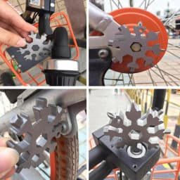 5PCS Snowflake Shape Key Chain Screwdriver Stainless Tool Multi-Tool 18 in 1 Portable