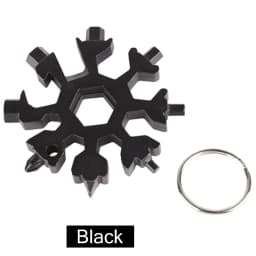 5PCS Snowflake Shape Key Chain Screwdriver Stainless Tool Multi-Tool 18 in 1 Portable