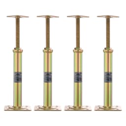 SucceBuy 4pcs House Floor Jack 11.6"-16" Adjustable 2500 Lbs Support Beam Basement Galvanized Telescoping Jack Post for Leveling