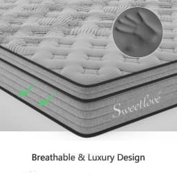 King Single Size Bed Mattress Orthopedic Memory Foam Euro Top Comfortable Supportive Mattress