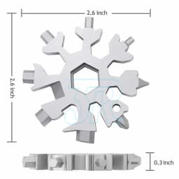 Stainless Multi Tool Snowflake Shape Keychain Universal Screw Wrench Pocket Tool