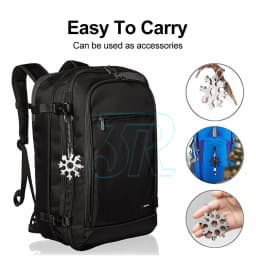 Stainless Multi Tool Snowflake Shape Keychain Universal Screw Wrench Pocket Tool