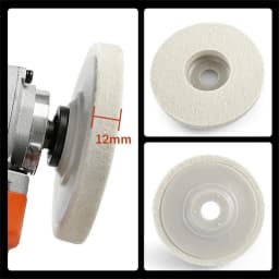 12MM Round Wool Buffing Pad Polishing Wheel Felt Buffer Disc for Angle Grinder