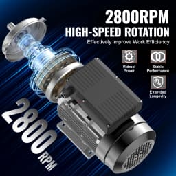 SucceBuy 1.1 KW Electric Motor AC Air Compressor Motor Single Phase 24 mm Keyed Shaft CW/CCW Rotation for Agricultural Machinery