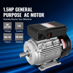 SucceBuy 1.1 KW Electric Motor AC Air Compressor Motor Single Phase 24 mm Keyed Shaft CW/CCW Rotation for Agricultural Machinery