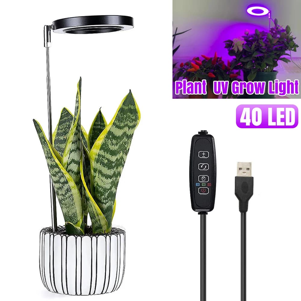 Full Spectrum Plant 48 LED UV Grow Light Veg Lamp For Indoor Hydroponic Plant