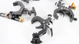 Two Pairs of Aluminum Light Hooks LED Moving Head Light Hook Stage Light Truss Safety Load 50KG Spring Hook Light Hook