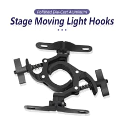 Two Pairs of Aluminum Light Hooks LED Moving Head Light Hook Stage Light Truss Safety Load 50KG Spring Hook Light Hook